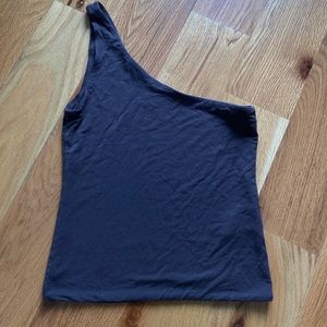 Brown Jcrew one shoulder tank